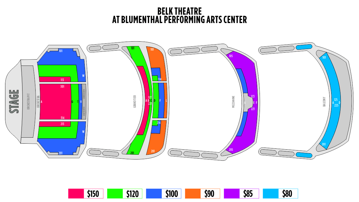 Charlotte Performing Arts Center Seating Chart